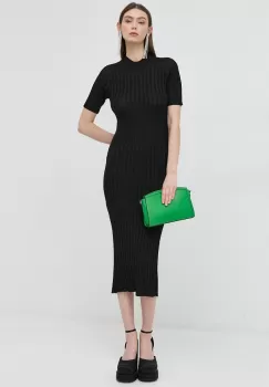 Trussardi rochie culoarea negru, maxi, mulata imagine