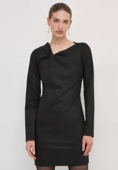 Trussardi rochie culoarea negru, mini, drept imagine