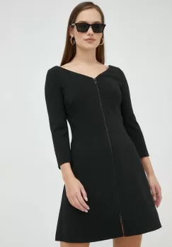 Trussardi rochie culoarea negru, mini, evazati imagine