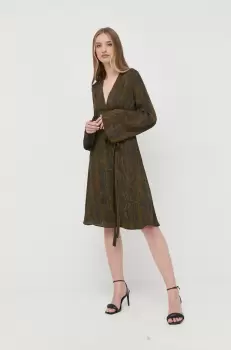 Trussardi rochie culoarea verde, mini, evazati imagine