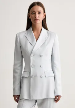 Trussardi sacou cu doua randuri de nasturi pentru femei din vascoza imagine