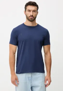 Trussardi tricou din bumbac culoarea bleumarin, uni, G0278000048N imagine