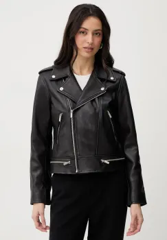 Twinset geaca biker pentru femei, din piele imagine