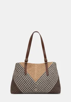 Twinset geanta tote pentru femei impletita imagine