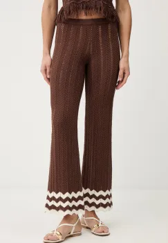 Twinset pantaloni de bumbac imagine