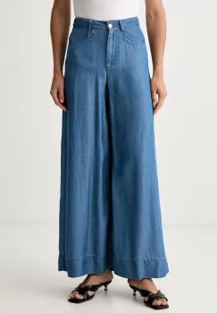 Twinset pantaloni pentru femei din lyocell imagine