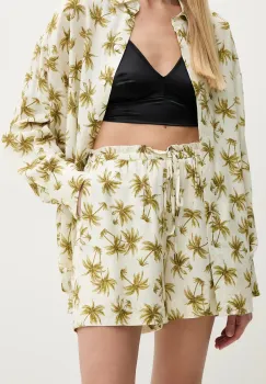 Twinset pantaloni scurti din amestec de in imagine