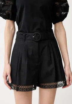 Twinset pantaloni scurti eleganti pentru femei, din bumbac cu elastan imagine