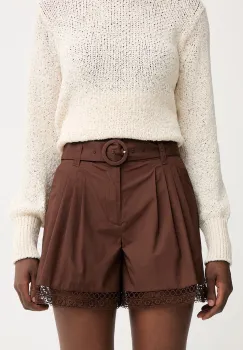 Twinset pantaloni scurti eleganti pentru femei, din bumbac cu elastan imagine