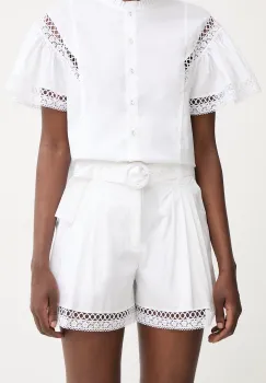 Twinset pantaloni scurti eleganti pentru femei, din bumbac cu elastan imagine