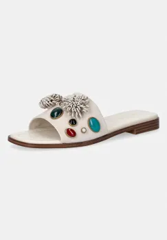 Twinset papuci cu toc plat pentru femei, din piele intoarsa imagine