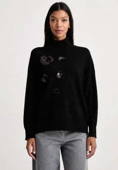 Twinset  pulover cu guler inalt pentru femei cu vascoza imagine