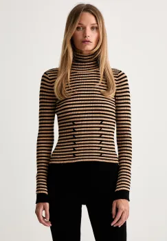 Twinset pulover cu guler inalt pentru femei cu vascoza imagine
