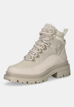 U.S. Polo Assn. botine ALICYA001A culoarea bej, cu toc plat, izolat, ALICYA001W/EHY2 imagine