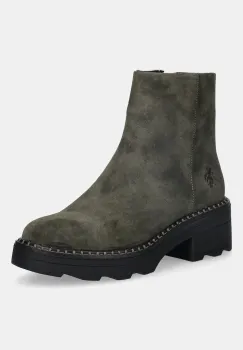 U.S. Polo Assn. botine HANNAH002 culoarea verde, cu toc drept, HANNAH002W/EH1 imagine