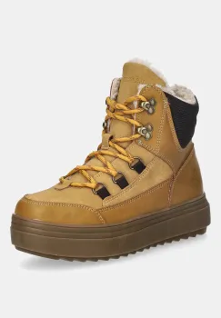 U.S. Polo Assn. botine ICY007 culoarea galben, cu toc plat, izolat, ICY007W/EUH1 imagine
