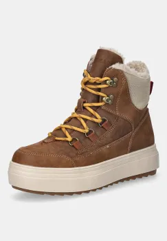 U.S. Polo Assn. botine ICY007 culoarea maro, cu toc plat, izolat, ICY007W/EUH1 imagine