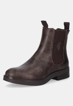 U.S. Polo Assn. cizme YLENIA003 culoarea maro, cu toc plat, YLENIA003W/EY1 imagine