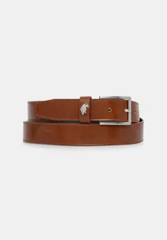 U.S. Polo Assn. curea de piele Dallas barbati, culoarea maro, WEUDX2638MAJ imagine