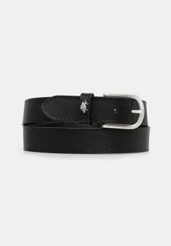 U.S. Polo Assn. curea de piele Dallas barbati, culoarea negru, WEUDX2641MHA imagine