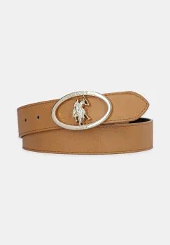 U.S. Polo Assn. curea de piele Marshall femei, culoarea maro, AIUQQ2565WAY imagine