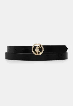 U.S. Polo Assn. curea de piele Marshall femei, culoarea negru, AIUQQ2564WAJ imagine