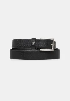 U.S. Polo Assn. curea de piele Michigan barbati, culoarea negru, WIUQH2570MHA imagine