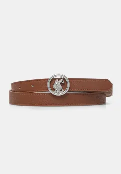 U.S. Polo Assn. curea Gardena femei, culoarea maro, AEUGC2636WB4 imagine