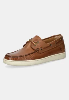 U.S. Polo Assn. mocasini de piele MIGUEL001M/5L1 barbati, culoarea maro, MIGUEL imagine