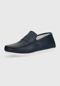 U.S. Polo Assn. mocasini de piele RIVER barbati, culoarea albastru marin, RIVER003M 4L1 imagine