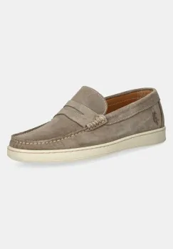 U.S. Polo Assn. mocasini din piele intoarsa MIGUEL002M/5S1 barbati, culoarea gri, MIGUEL imagine
