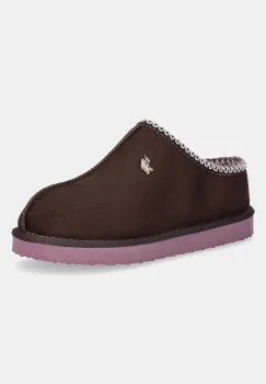 U.S. Polo Assn. papuci de casa VERENY001 culoarea maro, VERENY001W/EH1 imagine