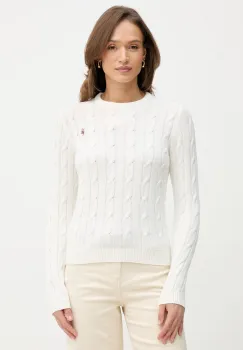 U.S. Polo Assn. pulover de bumbac CREW NECK CABLE imagine