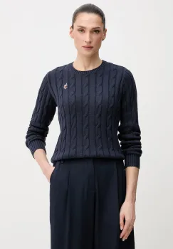 U.S. Polo Assn. pulover de bumbac CREW NECK CABLE imagine