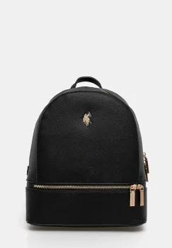 U.S. Polo Assn. rucsac Jones femei, culoarea negru, mic, uni, BEUJE8653WVP imagine