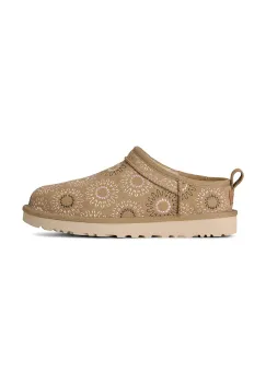 UGG papuci din piele intoarsa W Classic Micro Sun Stitch imagine