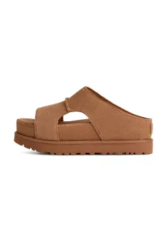 UGG papuci din piele W Goldenstar Hi Cutout Slide imagine