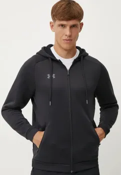 Under Armour bluza Armour Fleece Pro barbati, culoarea negru, cu gluga, neted, 1386582 imagine