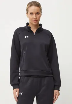 Under Armour bluza Armour Fleece Pro femei, culoarea negru, neted, 1386505 imagine