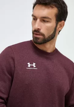 Under Armour bluza barbati, culoarea bordo, cu imprimeu imagine