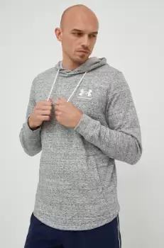 Under Armour bluza barbati, culoarea gri, cu imprimeu imagine
