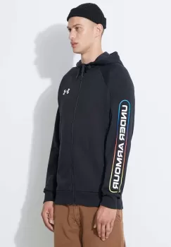 Under Armour bluza barbati, culoarea negru, cu gluga, neted 1361603-001 imagine