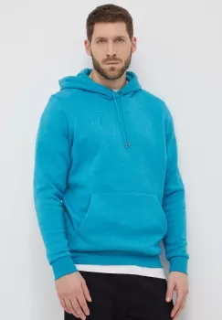 Under Armour bluza barbati, culoarea turcoaz, cu gluga, cu imprimeu imagine