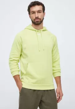 Under Armour bluza barbati, culoarea verde, cu gluga, neted imagine
