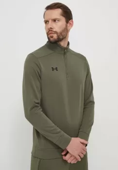Under Armour bluza barbati, culoarea verde, neted imagine