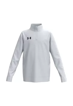 Under Armour bluza copii culoarea gri, neted imagine