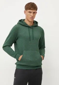 Under Armour bluza Essential Fleece barbati, culoarea verde, cu gluga, cu imprimeu, 1373880 imagine
