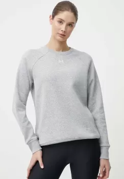Under Armour bluza femei, culoarea gri, neted imagine