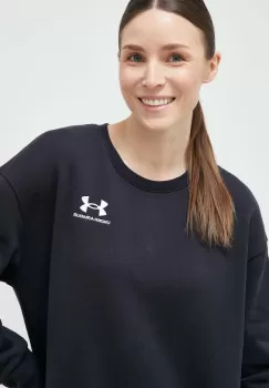 Under Armour bluza femei, culoarea negru, neted imagine