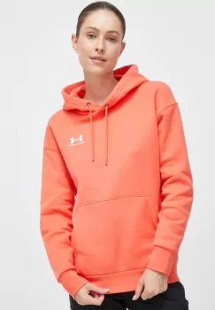 Under Armour bluza femei, culoarea rosu, cu gluga, neted 1373033-690 imagine